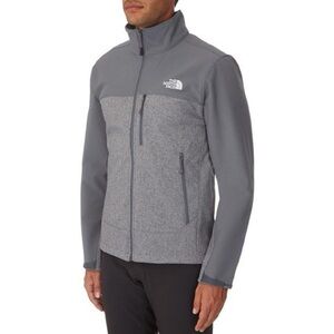 The North Face Apex Bionic Gray soft-shell outdoor zip up Jacket